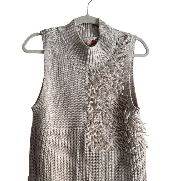 ANTHROPOLOGIE Pilcro Summit Knit Wool Blend Tunic Oatmeal Small - Picture 4 of 5